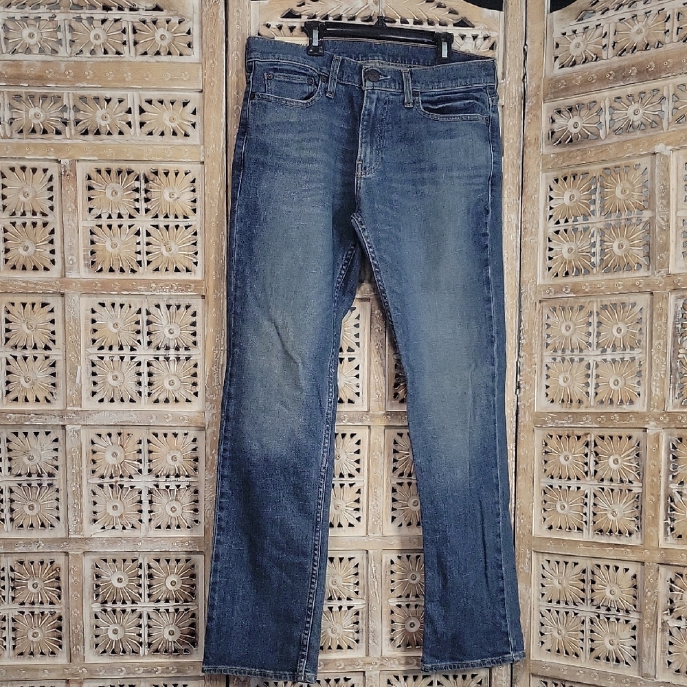 Hollister Slim Straight Blue Denim Jeans 31x32